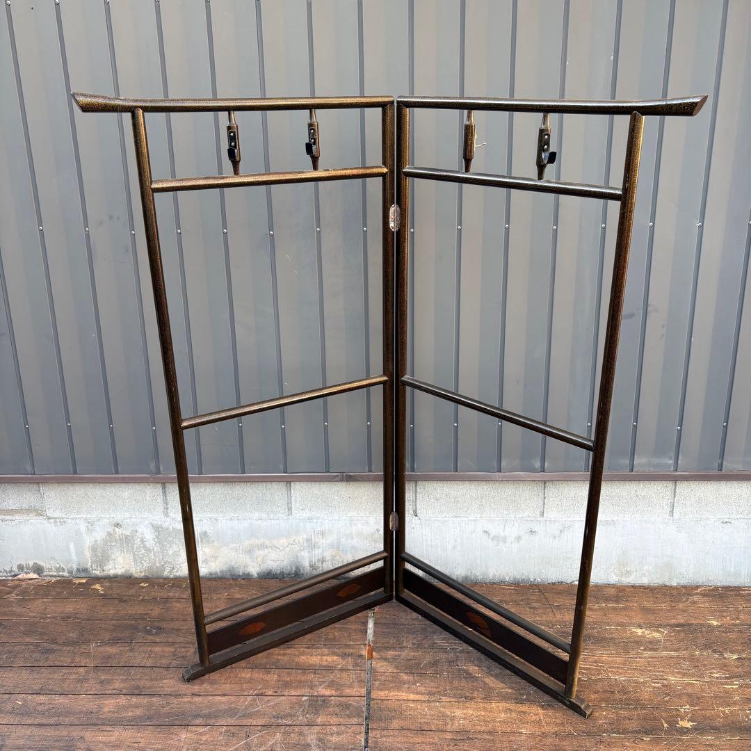 昭和レトロ 和風 古民具 漆塗り ラメ 衣桁 衣紋掛け 古道具 和家具