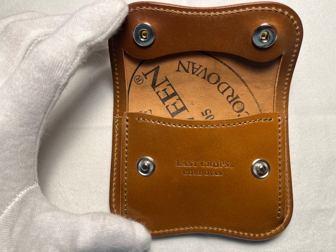 極美品 ラストクロップス タング シェルコードバン バーボン スタンプ