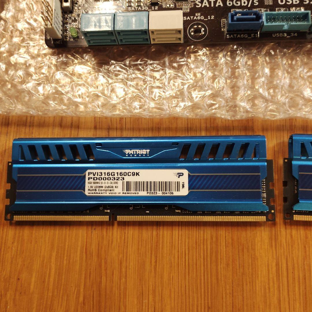 P8H77M PRO + メモリ8GB×2 DDR3 +COREi7 3770 - マザーボード最新