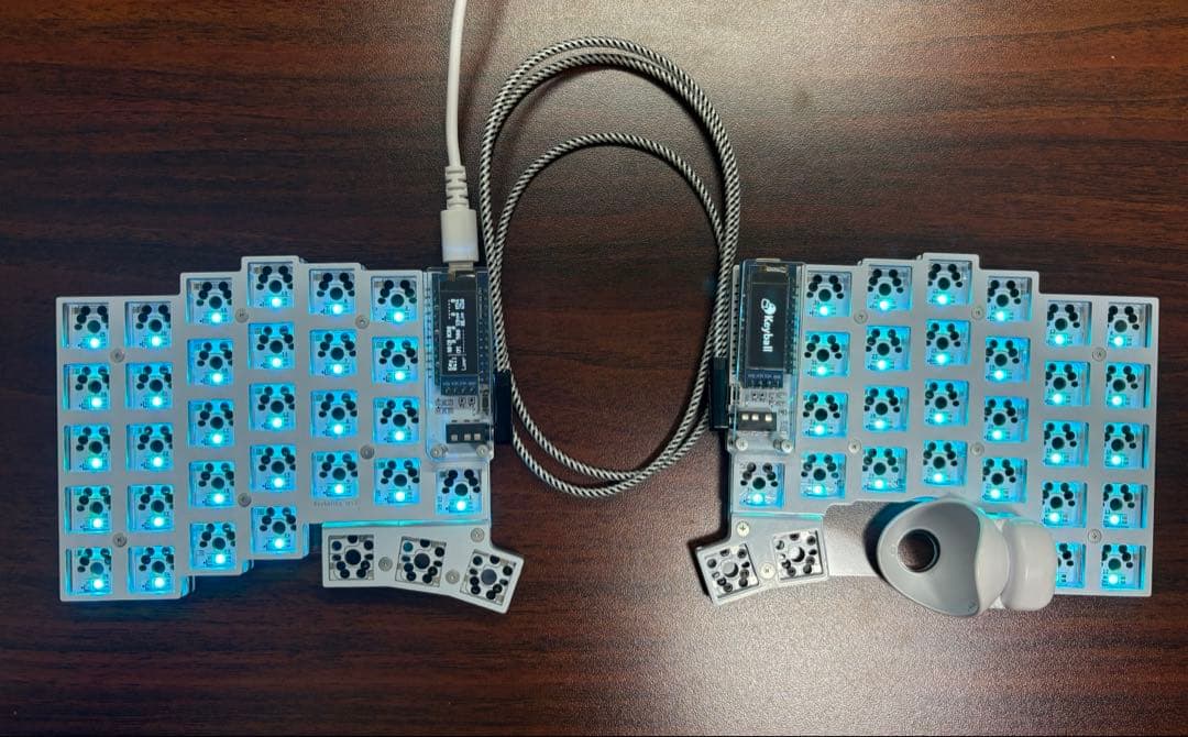 Keyball61 親指ロープロ対応 組立済（キースイッチ、トラックボール無）