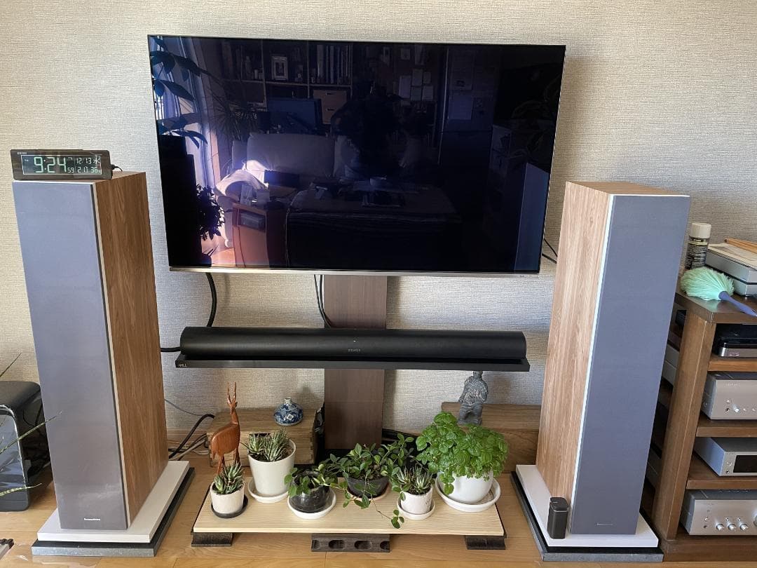 天然黒御影石 山西黒 オーディオボード●350×275×25● 2枚　ペア