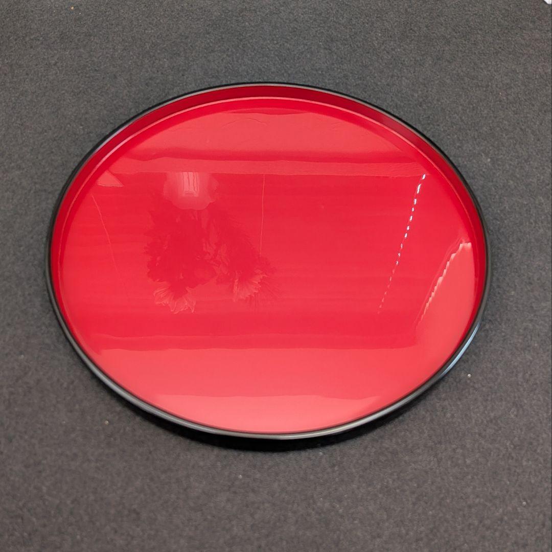 【未使用】 輪島塗 丸盆 朱塗 五島屋 共箱あり 直径約25cm 伝統工芸 輪島塗 丸盆8.5寸 寿松 沈金（外黒内朱） – 漆陶舗あらき 輪島塗