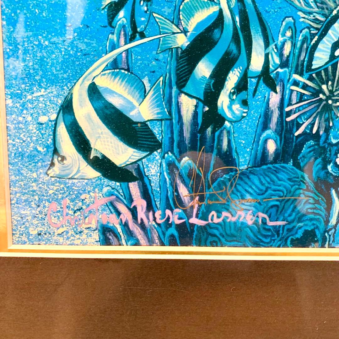 クリスチャンラッセン（Lassen） 直筆サイン入り版画 海洋生物 91/135