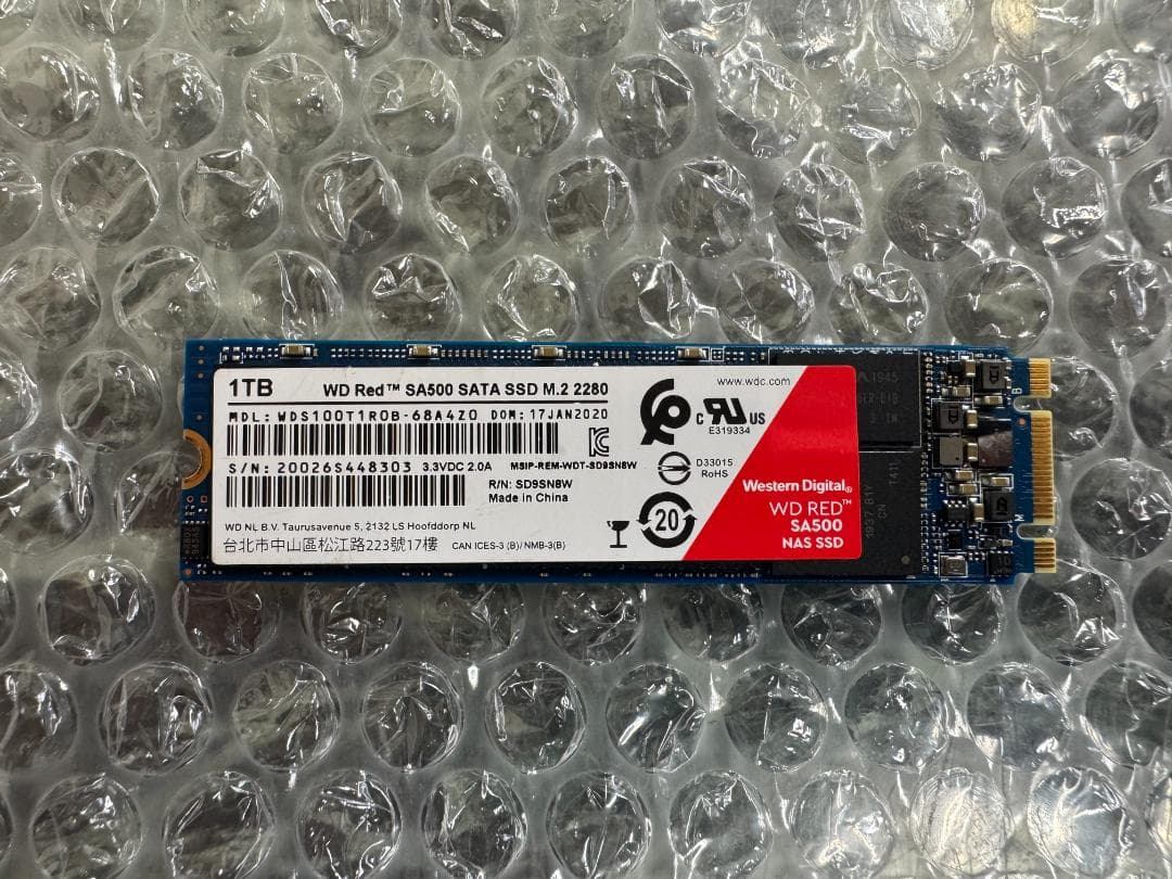 内蔵型SSD WD RED 1TB SATA M.2 2280 WDS100T1R0B 1TB WD Red SA500 NAS SATA SSD M.2 2280 | Sandisk