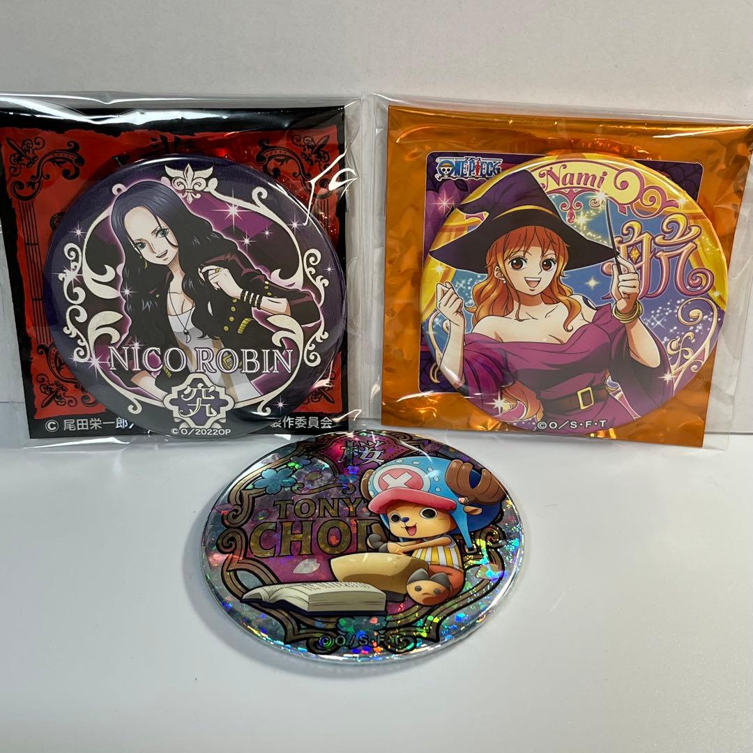ワンピース 輩缶バッジ ナミ ロビン チョッパー - メルカリ