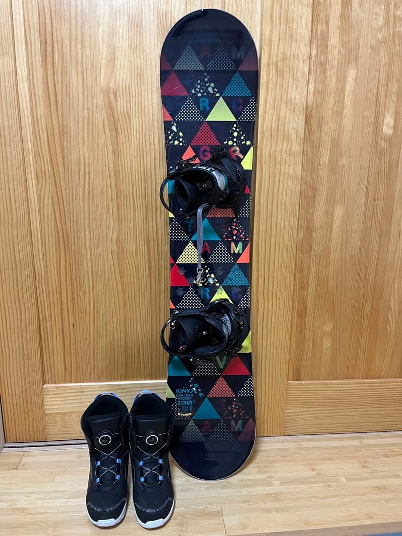 キッズ スノーボード、ビンディング、ブーツ3点セット s-03-655-001.jpg