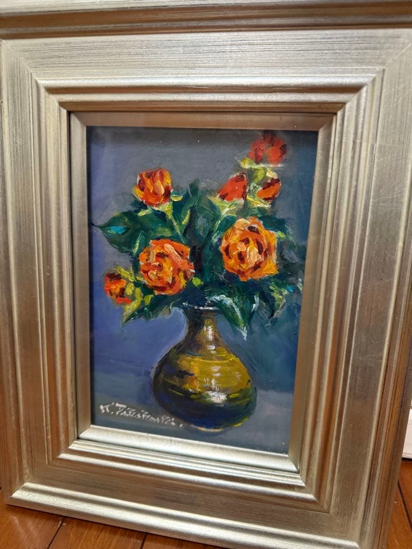 16.「花（バラ）」髙橋一善 油絵