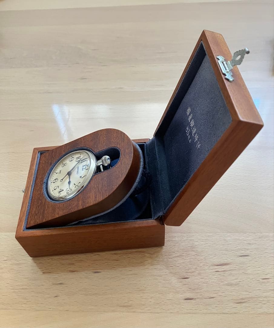 鐵道時計SEIKO 鉄道時計 懐中時計 木製ケース付き セイコー 限定品
