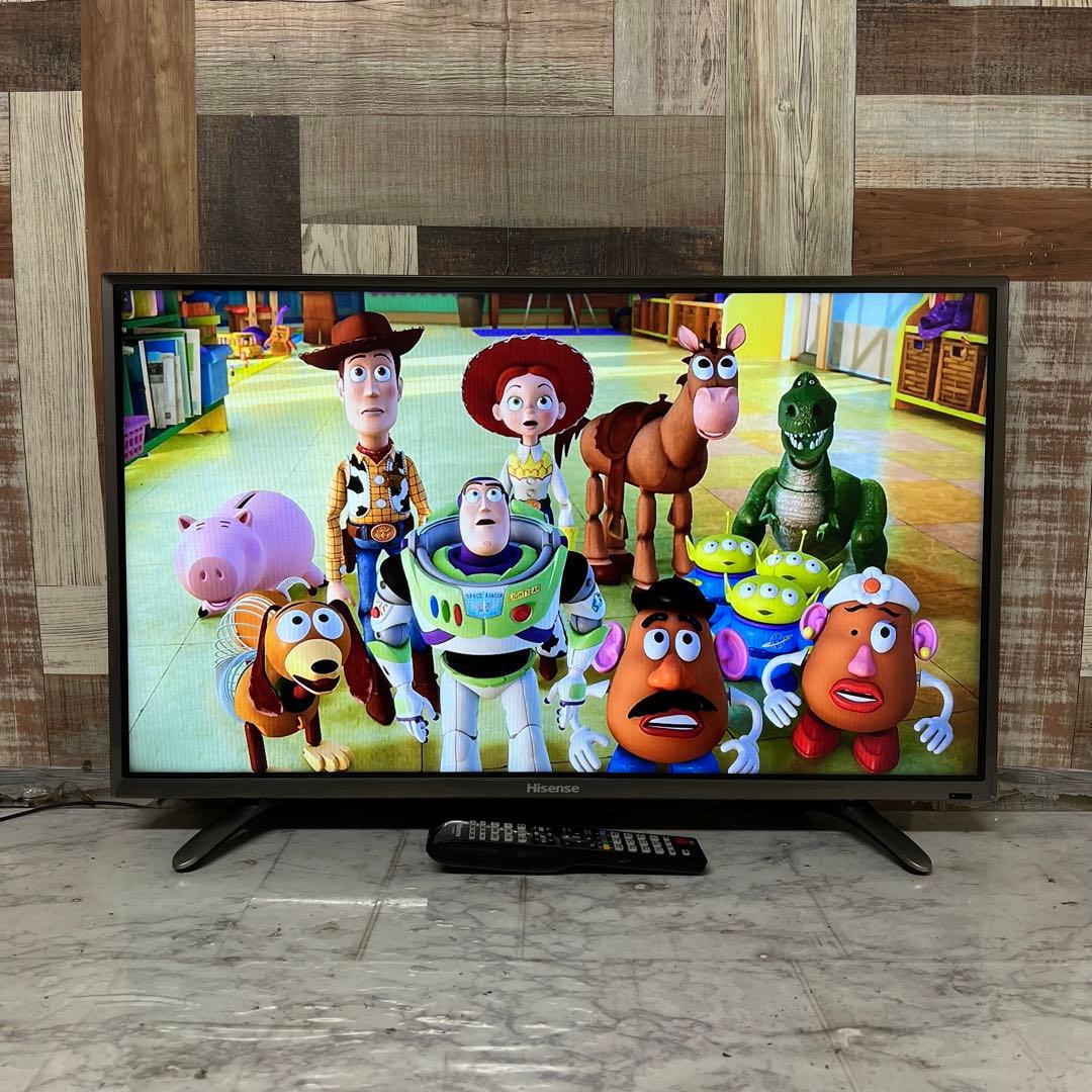 天才肌さん全国送料込ハイセンス32型液晶テレビ外付HDD裏番組録画対応、箱付き