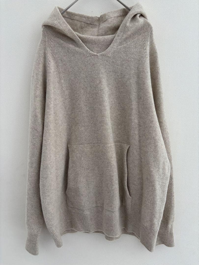 極美品 フレームワーク ウールカシミヤ ニット フーディ パーカー 圧縮