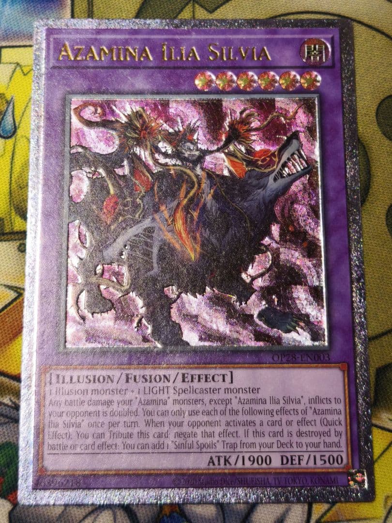 遊戯王【EU英語版】背信聖徒シルヴィア アザミナ レリーフ OTS28 OP28