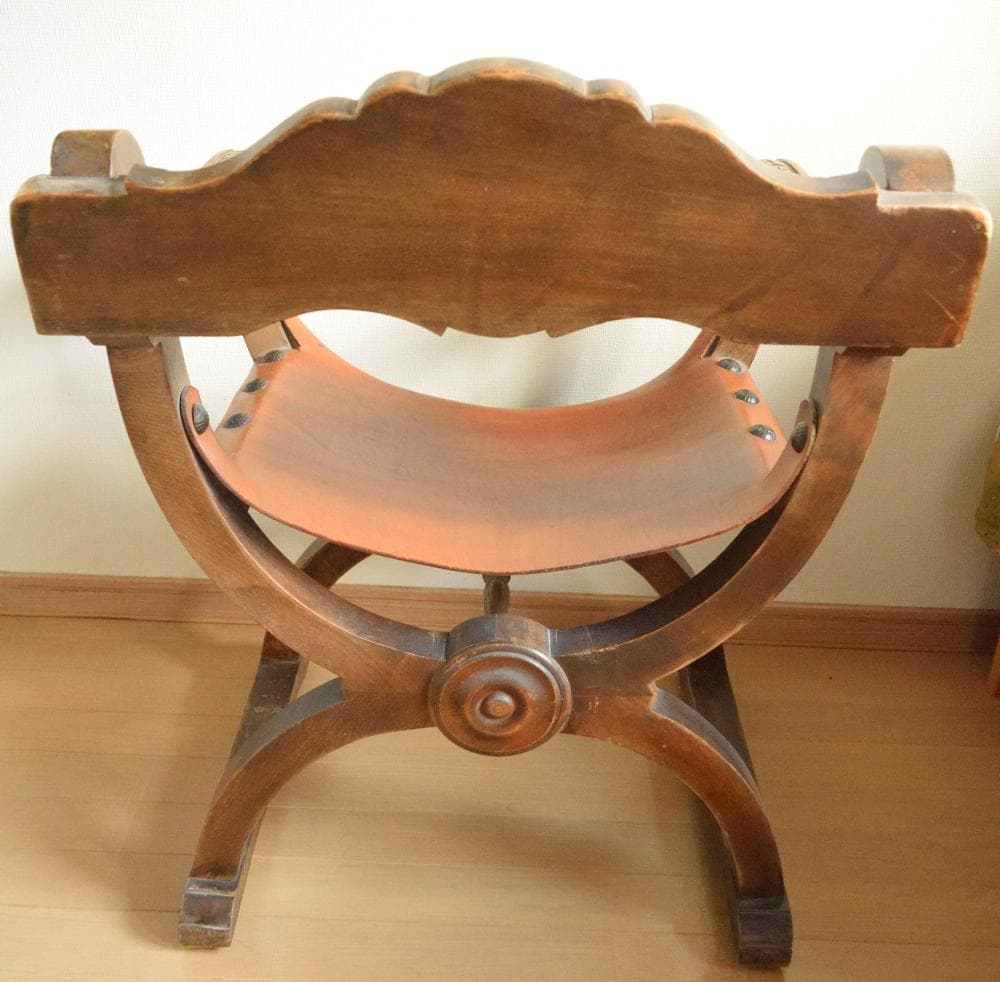 ヴィンテージ】ダンテスカチェア サボナローラチェア 本革張り