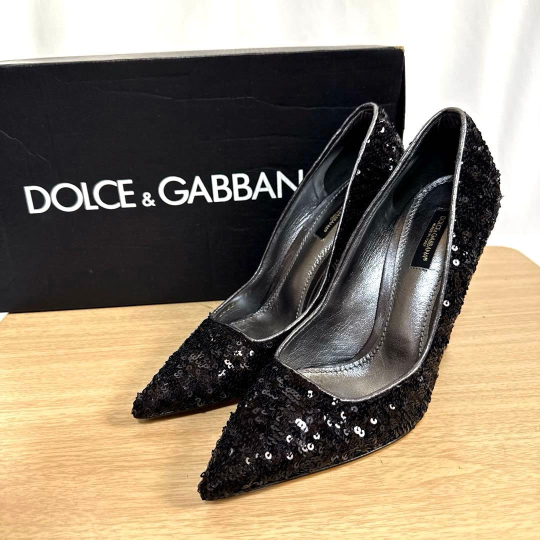 【美品】DOLCE&GABBANA ドルチェ&ガッバーナ　ハイヒールスパンコール 楽天市場】ドルガバ スパンコール（パンプス｜レディース靴）：靴の通販
