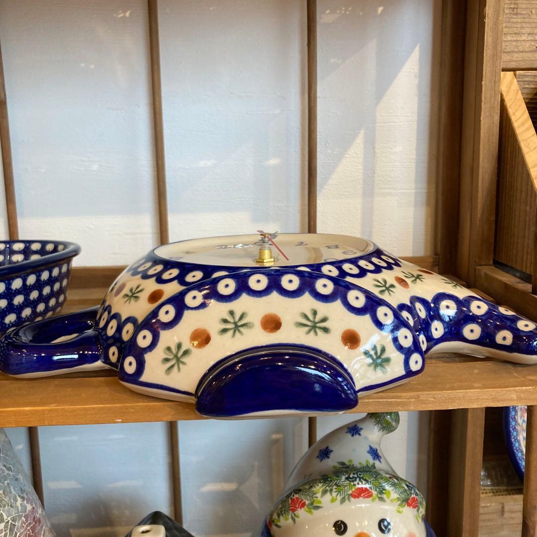 ポーリッシュポタリー＊時計 ポット - メルカリ