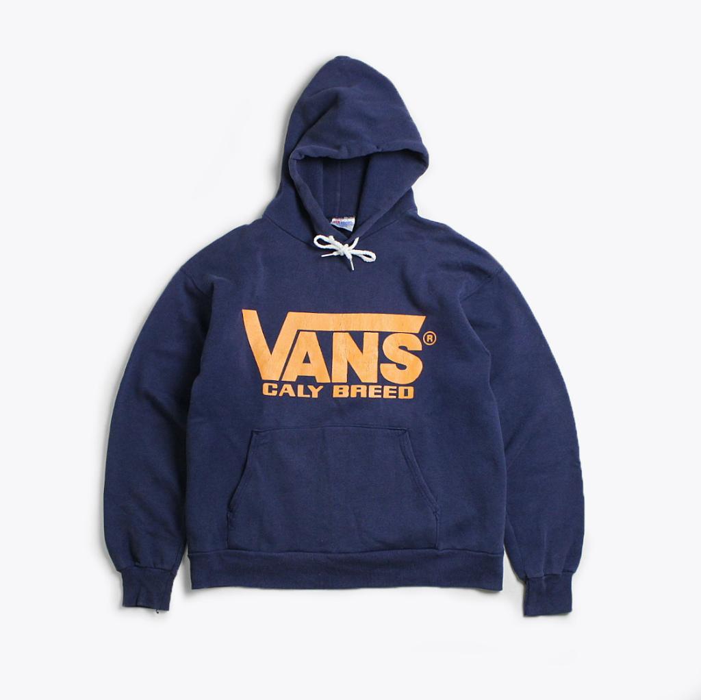 80s OLD VANS スウェットパーカー ヘインズ USA製 ビンテージ 紺