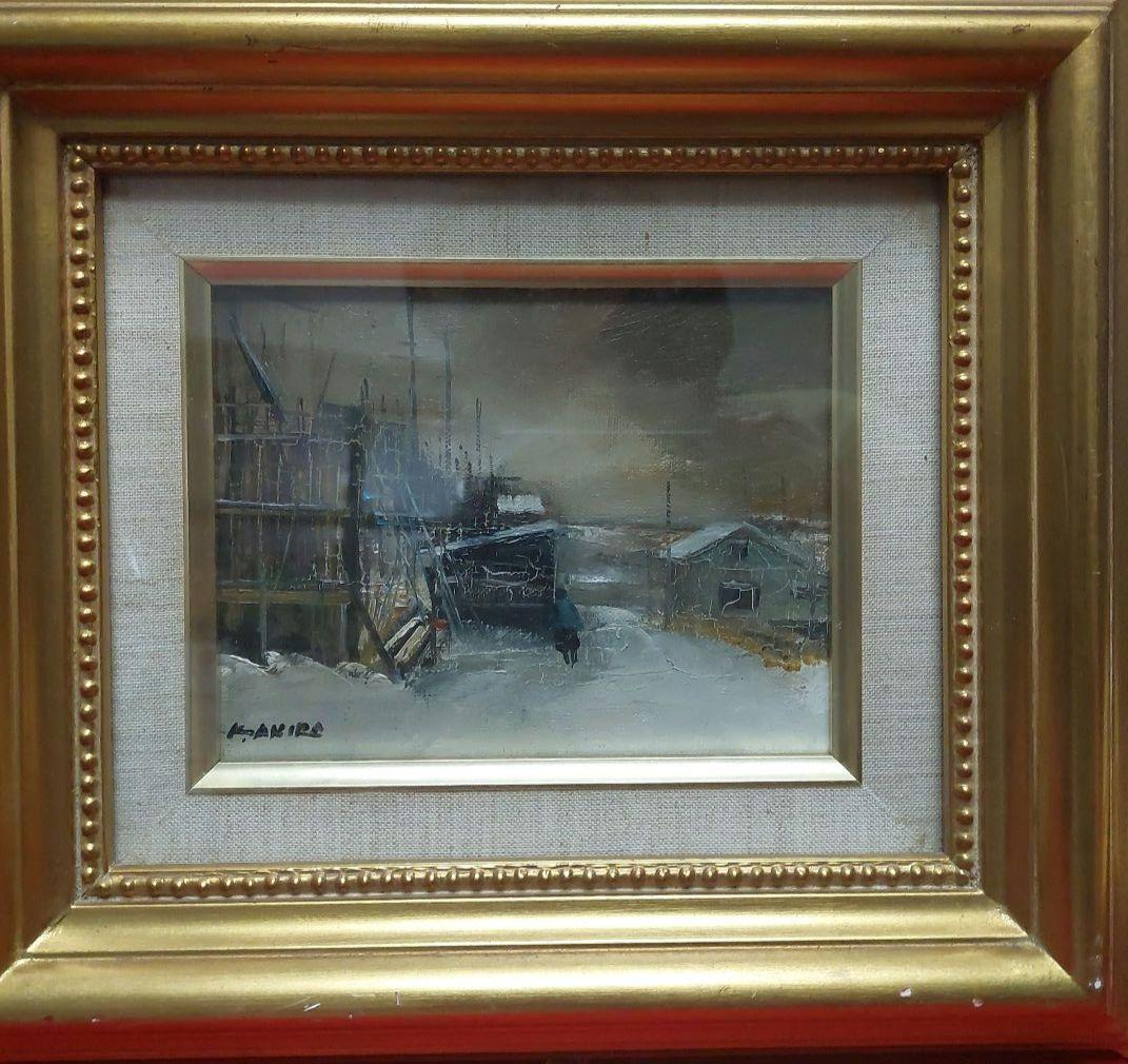 小松明油絵 残照 帰り道 - メルカリ