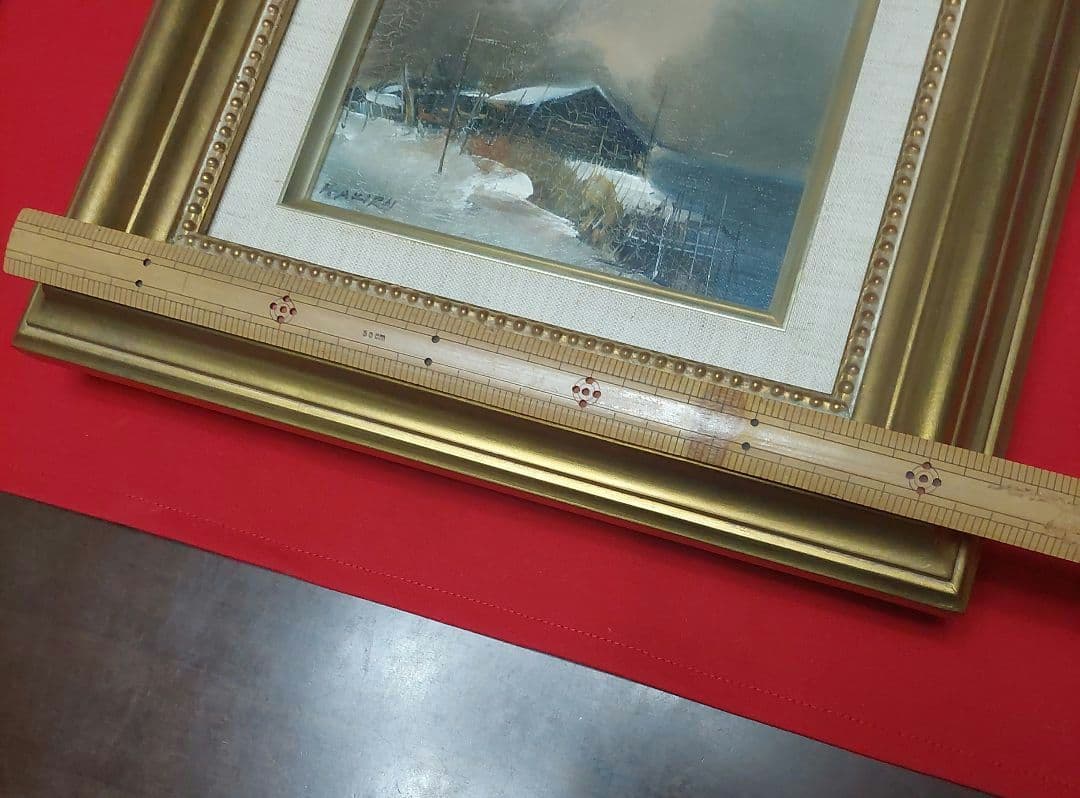 小松明油絵 残照 帰り道 - メルカリ