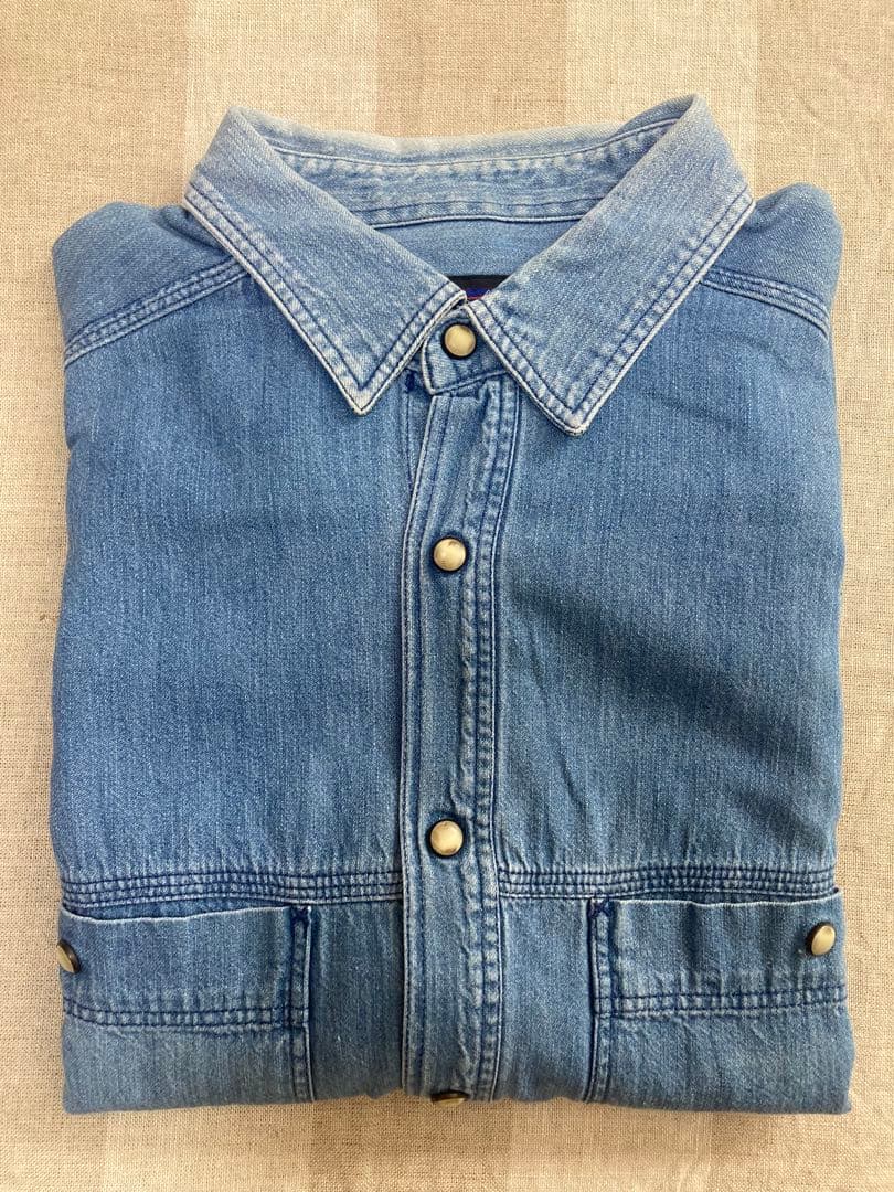 パタゴニア　メンズ・カラード・リングスパン・シャツ Indigo M 90’s 90's Patagonia カラードリングスパンシャツ 