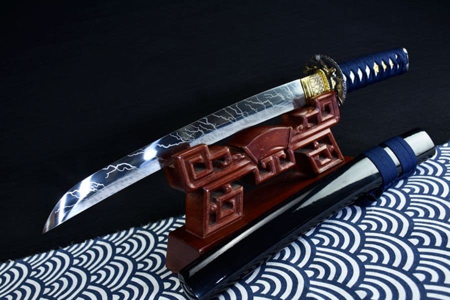 稲妻リブ差侍短刀 武具刀装具日本刀模造刀居合刀