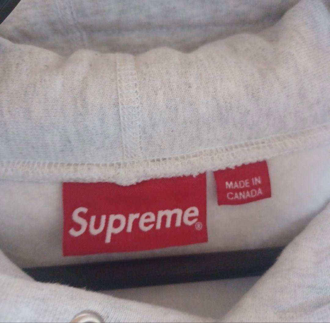 Supreme シュプリーム グレー パーカー Sロゴ フーディー Mサイズ