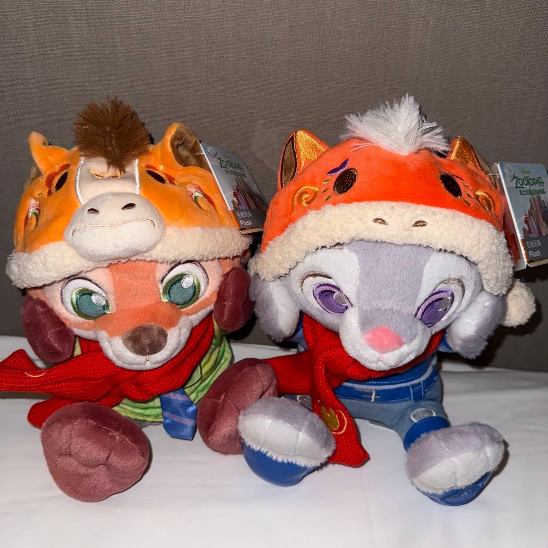 上海ディズニー 限定 春節 ズートピア ニック＆ジュディぬいぐるみ