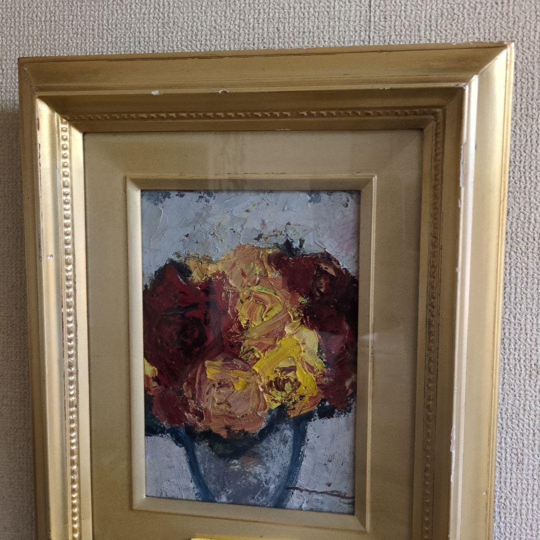 小笠原美恵作 油彩画 薔薇 創造美術会員 - メルカリ