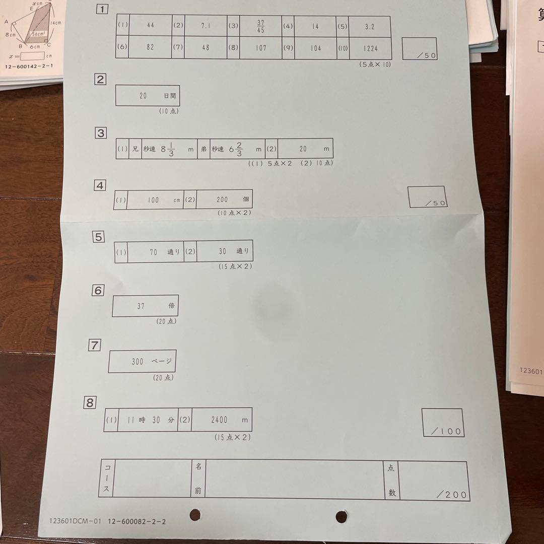 SAPIX 6年 夏期算数デイリーチェック01〜18 - メルカリ