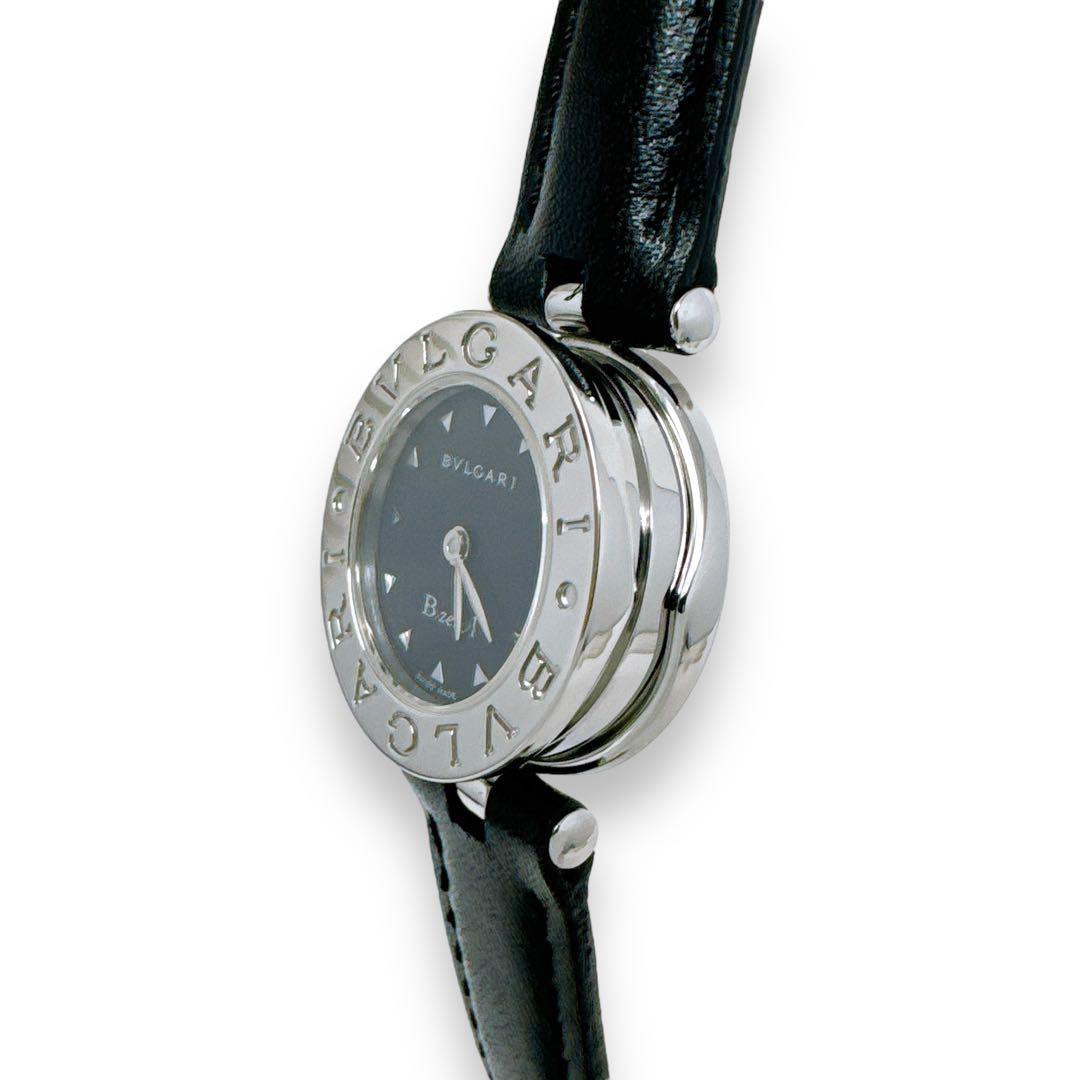 ブルガリ ビーゼロワン BZ22S 革ベルト ブラック レディース 時計 稼働