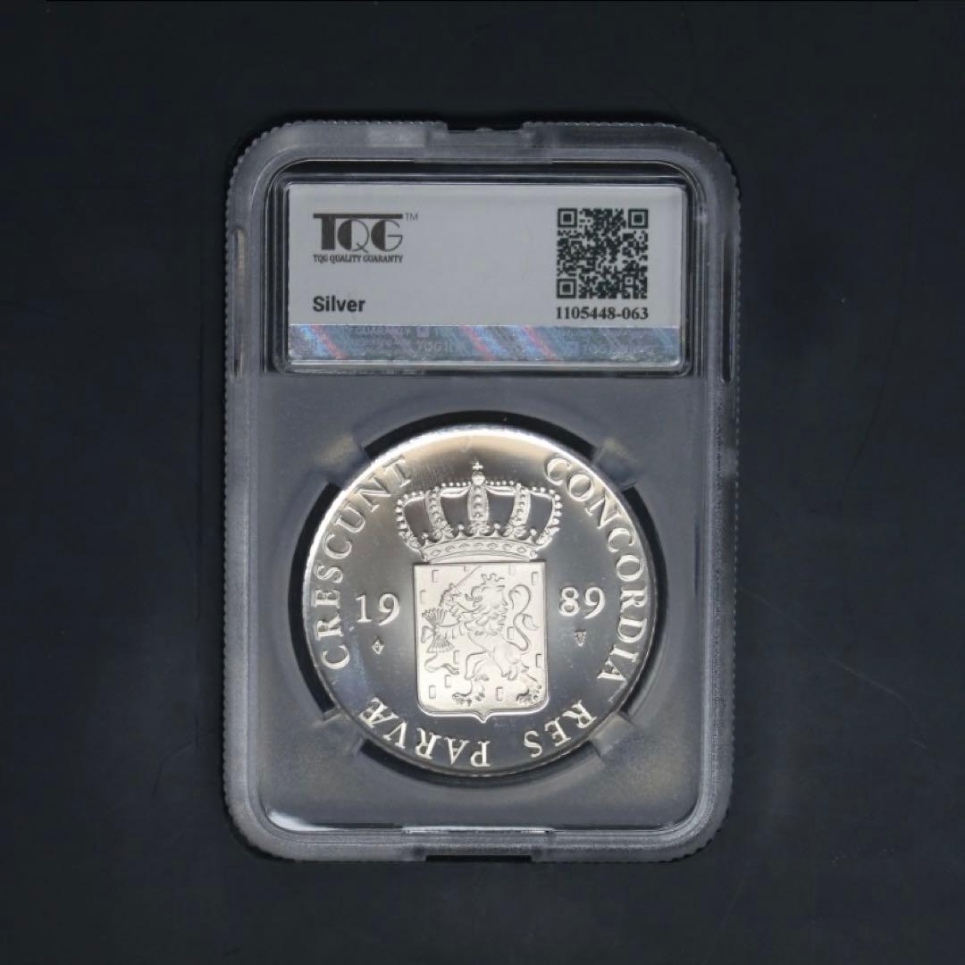 鑑定付 PF67UC 1989年オランダ1ダカット大型銀貨 - メルカリ