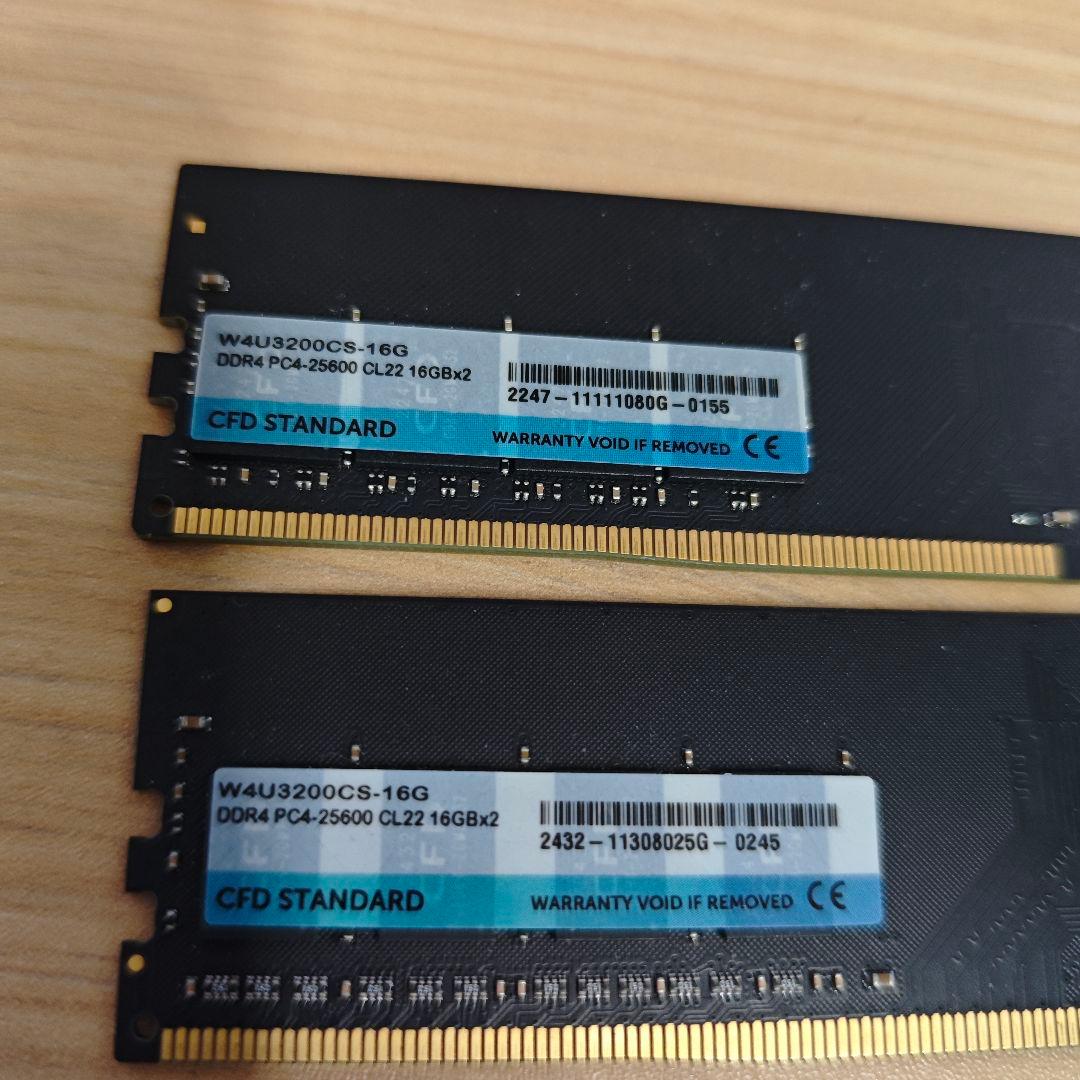 CFD製 DDR4 3200 32GB PC4-25600 動作確認済@