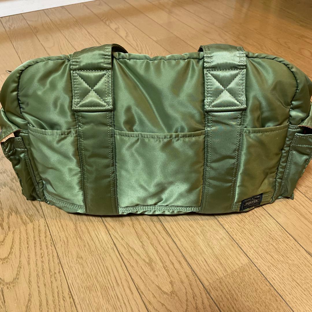 PORTER ボストンバッグ オリーブグリーン 吉田カバン タンカー ドラムバッグ ミニボストン ロゴ カーキ 緑（2023