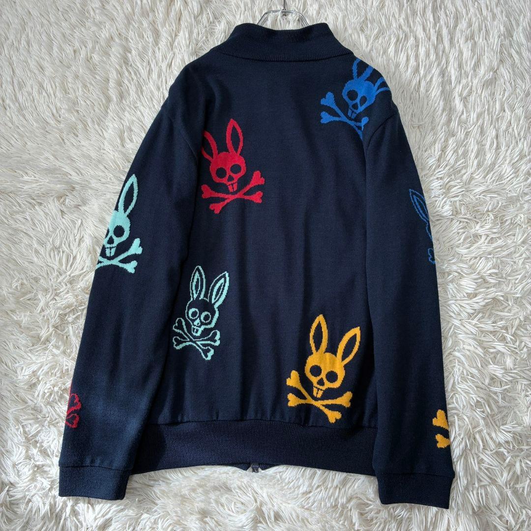 サイコバニー ジップ ニットジャケット 蓄熱 スカルラビット Mサイズ