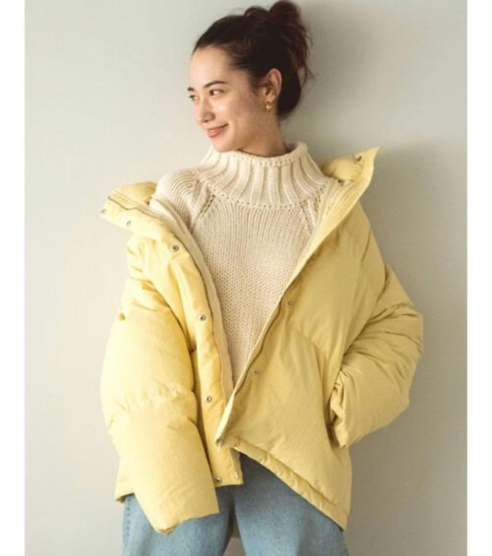 Ungrid ミドル丈ルーズシルエットダウン イエロー - メルカリ