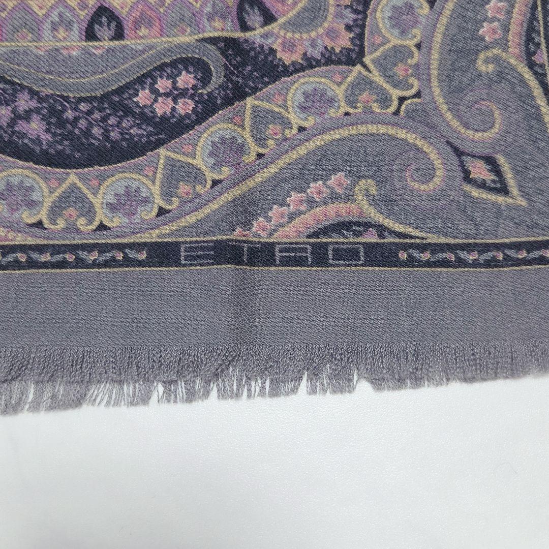 極美品✨ETRO エトロ ウール&シルク ストール ペイズリー イタリア製