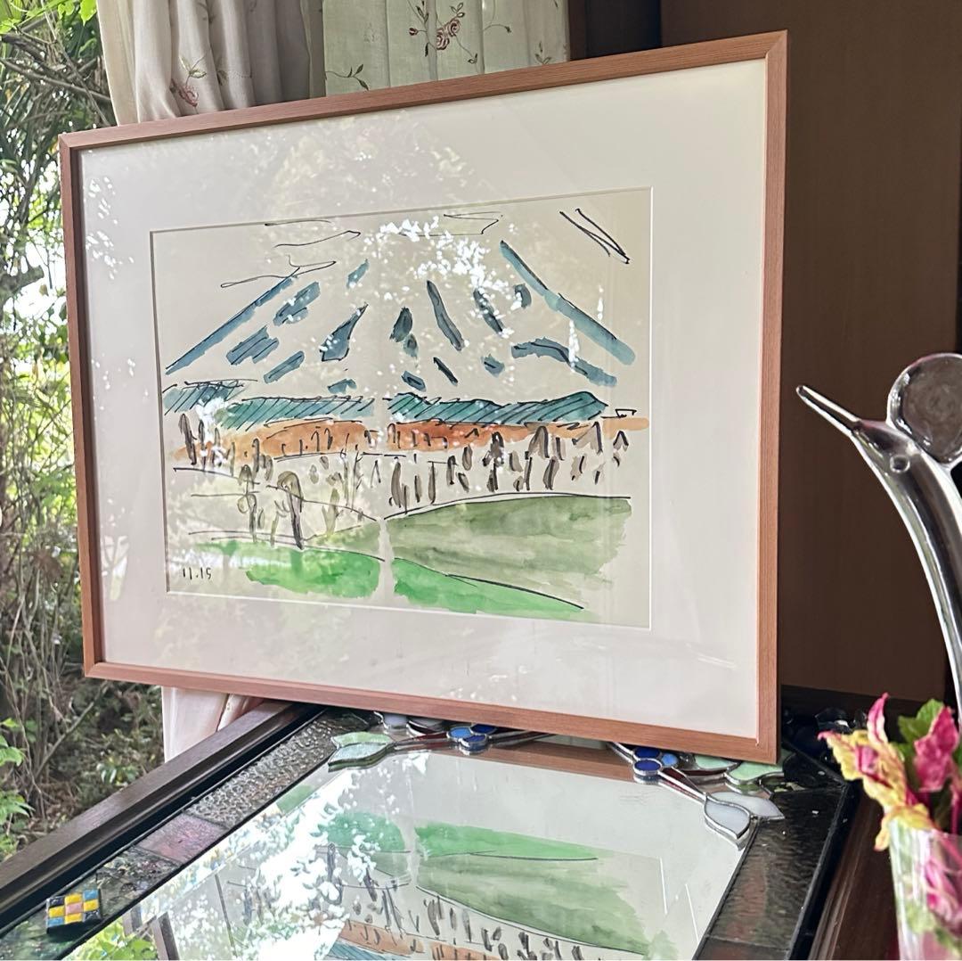 超限定9月9日20時迄‼️真作カムイ坂本直行「羊蹄山神威岳」水彩画 日付