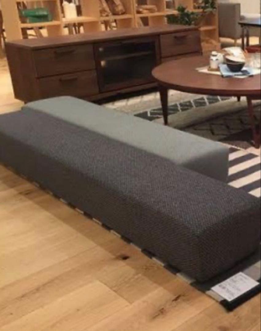 ACTUS アクタス スツール オットマンSTOOL 水色×グレー たのメル便