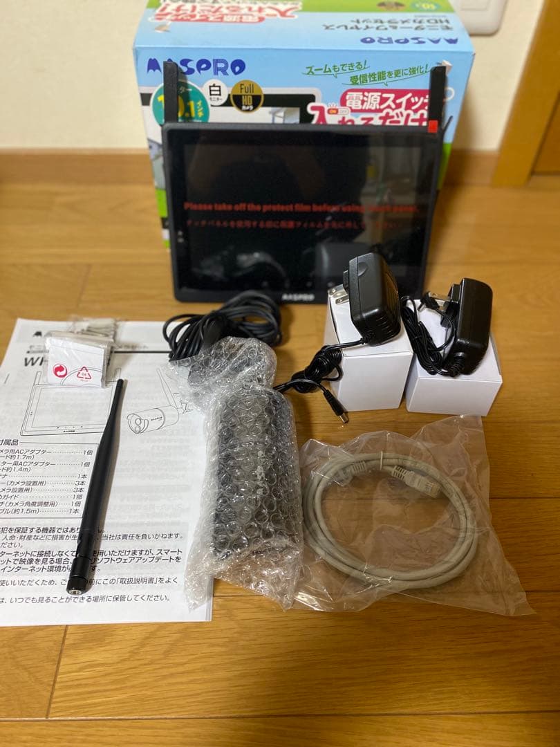 未使用モニター&ワイヤレスHDカメラセット(リコール対策済) モニター＆ワイヤレスHD カメラセット WHC シリーズモニター回収電池交換