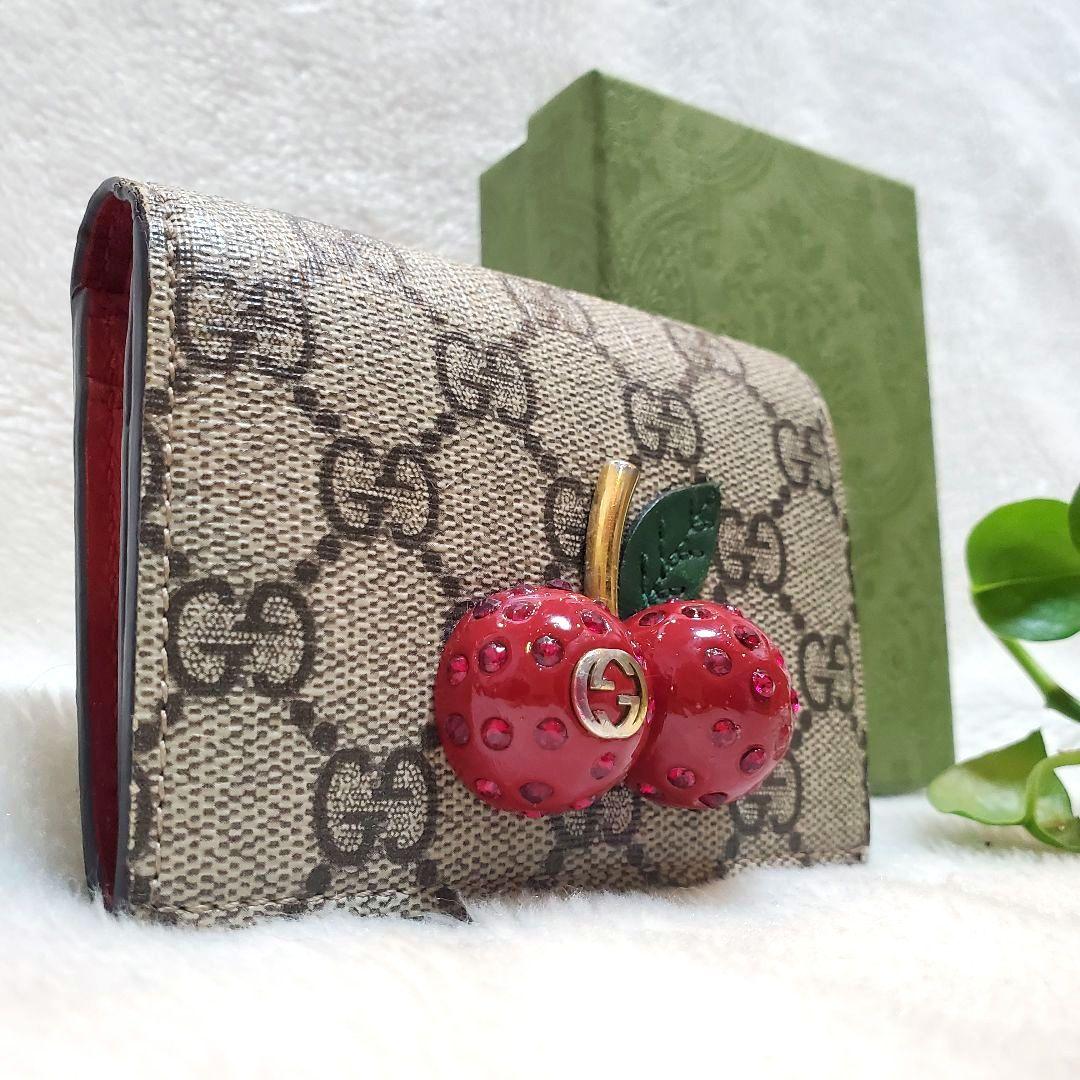 極美品 希少 GUCCI さくらんぼ GGスプリーム レザー チェリー - メルカリ
