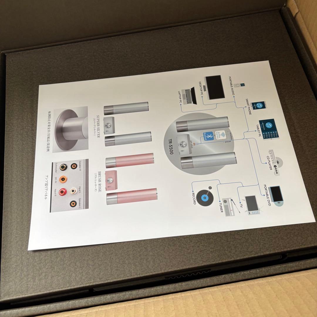 新品　アルミ削り出しスピーカーシステム RUSHRUN TR-5500(S)