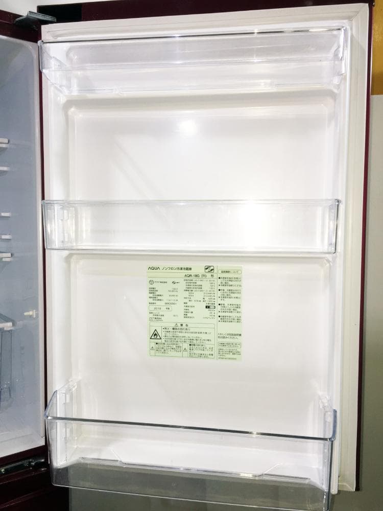 ★中古★AQUA 184L 冷蔵庫【AQR-18G-R】ER3Z