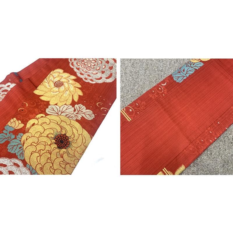 七五三 407ag19□七五三 七歳 アンティーク着物&開き帯 鞠 結び紐□良好