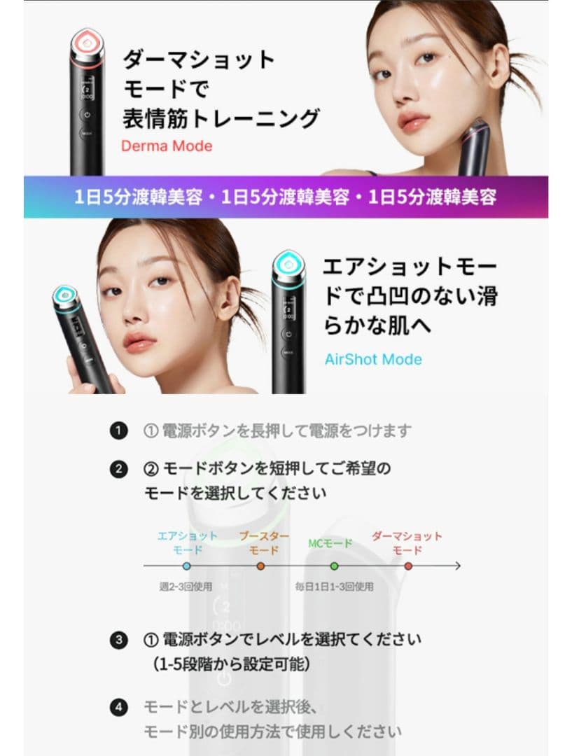 メディキューブ AGE-Rブースタープロ 日本語説明書 オールインワン美顔器