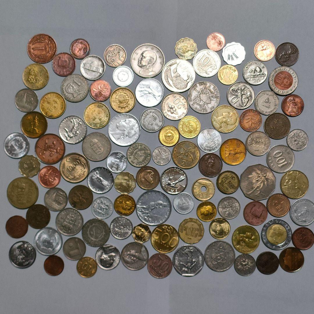 外国コイン 硬貨 貨幣 古銭 まとめ売り 100枚 - メルカリ