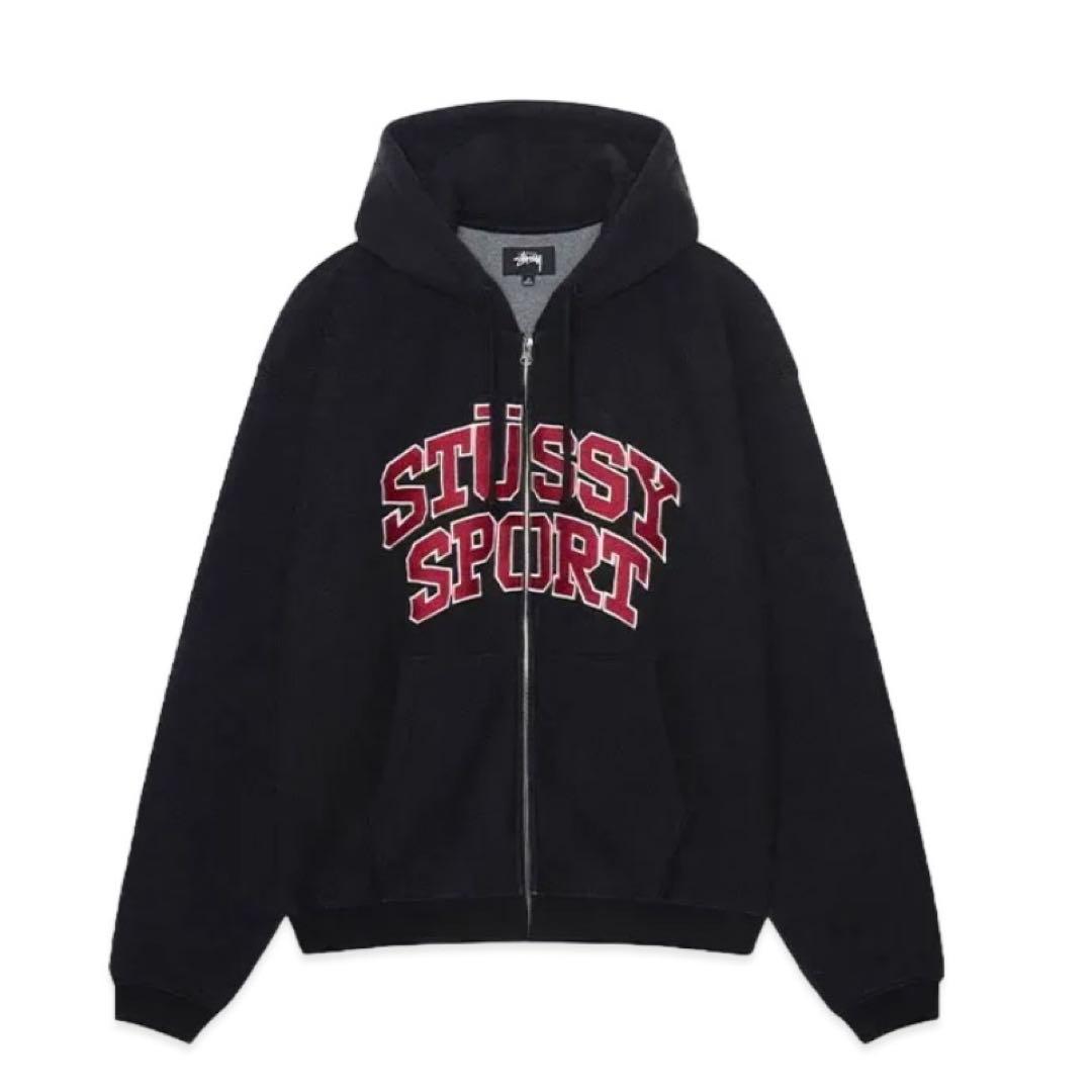 即購入可】24ss STUSSY SPORT ジップパーカー 黒 円堂守着用 - メルカリ