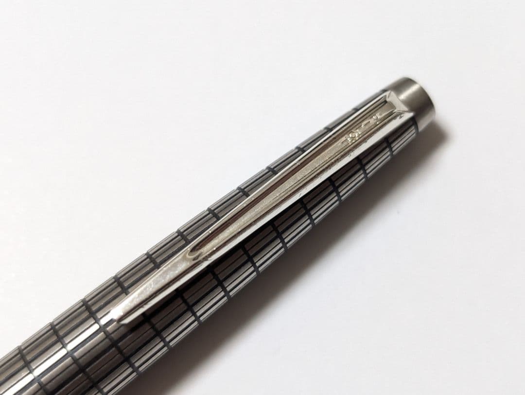 廃盤 パイロット Elite エリート 格子 万年筆 18K 750 M 蝕刻 Pilot