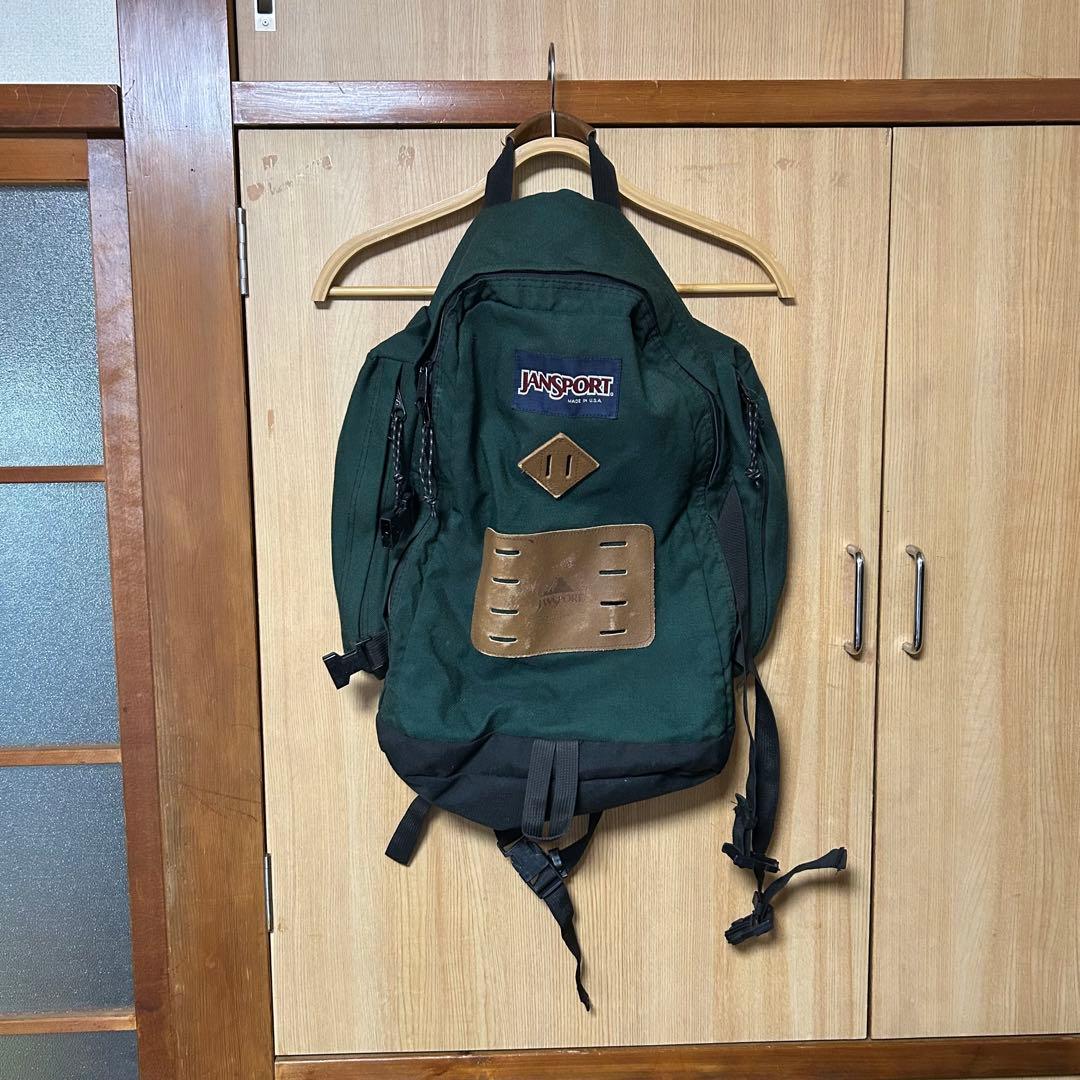 JANSPORTリュック ビンテージ ビンテージ90's○JANSPORT スウェードバックパック茶○210716j8-bag-bp