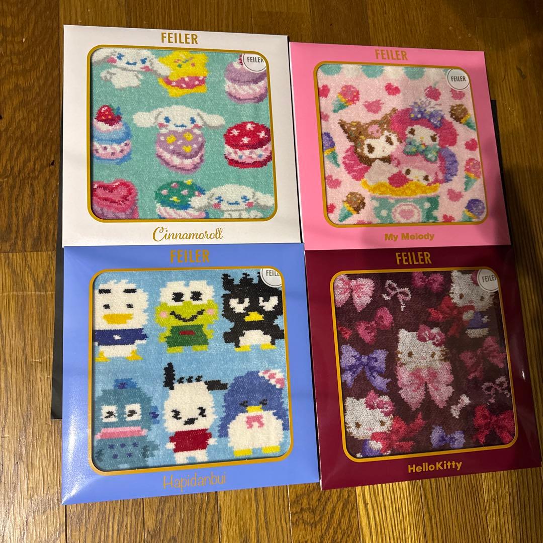 フェイラ－ サンリオハンカチ4枚セットFEILER Sanrio サンリオコラボ