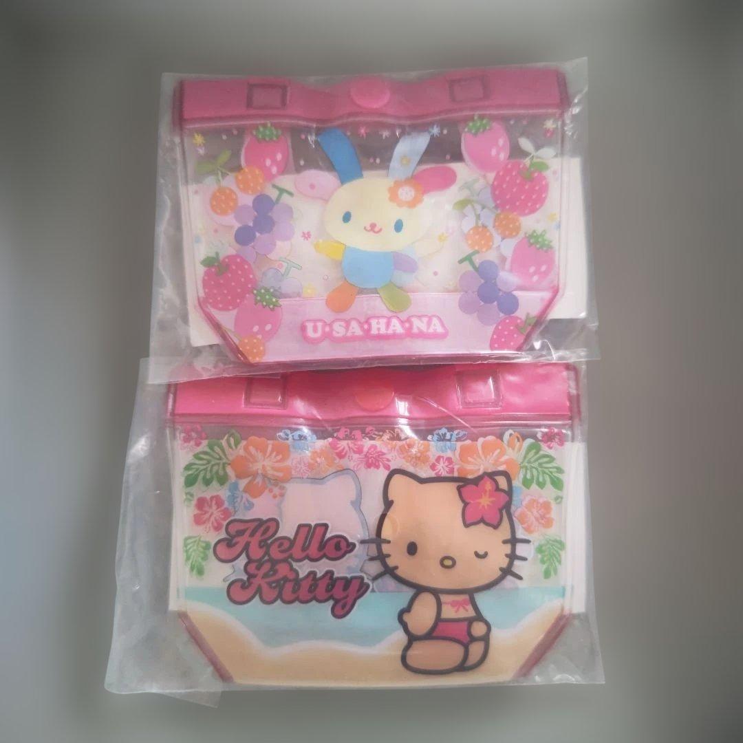 サンリオ ウサハナ・ハローキティ カプセルトイ ビニールバッグ風