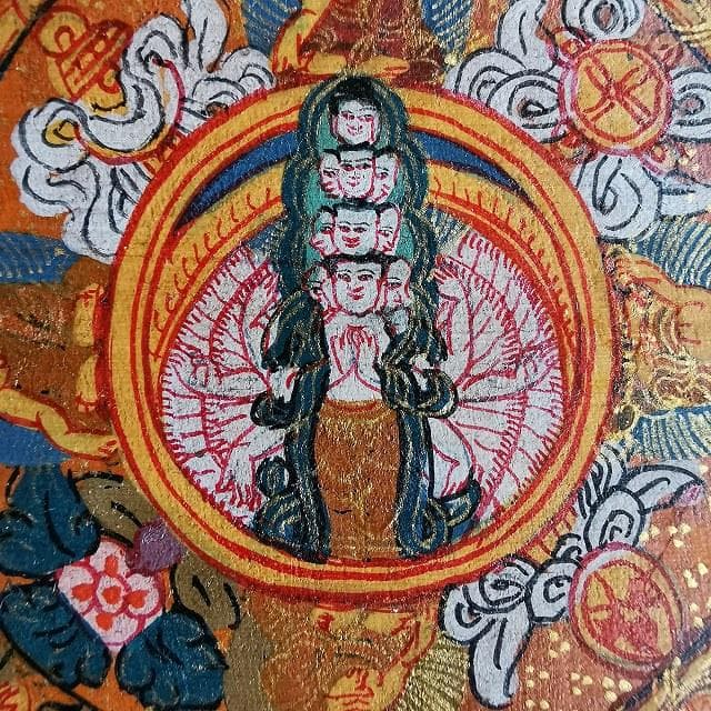 千手観音菩薩曼荼羅 マンダラ ： タンカ 仏画（額縁なし） - メルカリ