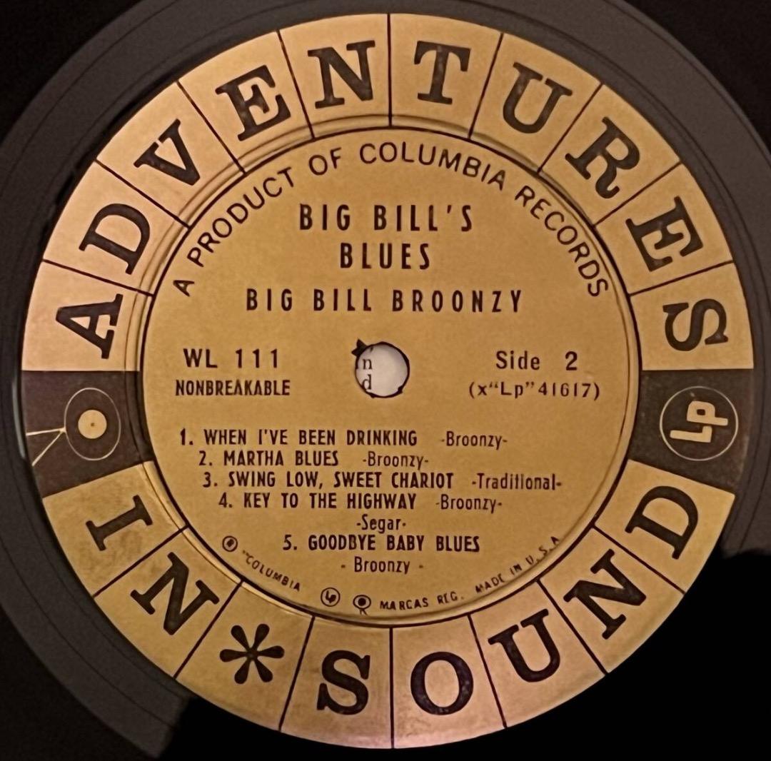BIG BILL BROONZY -BIG BILL'S BLUES オリジナル